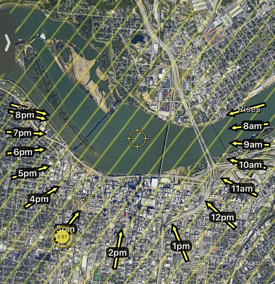 jmrutl01's tweet photo. #thunderoverlouisville is Saturday
Sun direction images courtesy of Sun Seeker iOS app.
#kyderbyfestival #louisville #cameratip #airshow #aviation #protip #avgeek #thunder2024 #nikon #louisvilleky https://t.co/SEUJ98v7JU