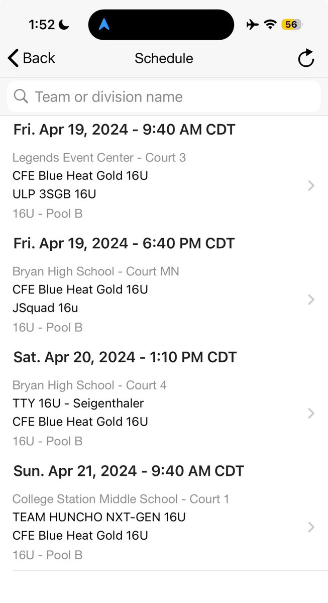 CFE - Blue Heat Gold 16U is in Bryan, Tx.