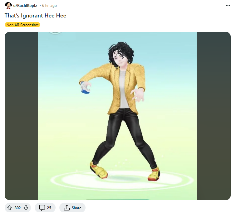 SongbirdN7's tweet photo. If you haven't heard the latest Pokemon Go update came with an atrocious character creator and you know when you laugh so hard you stop making sounds? https://t.co/Rw76hhLUMA