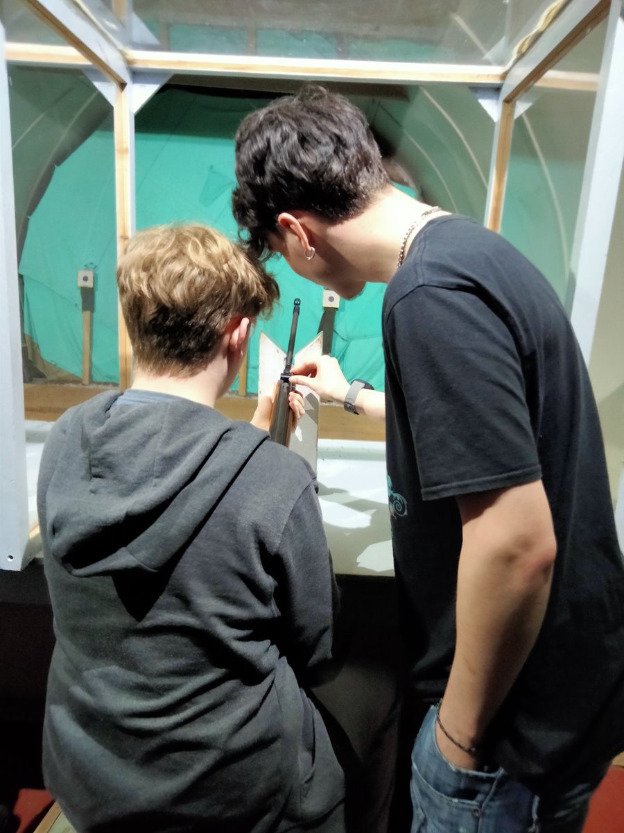 genesis_esu's tweet photo. Tonight we tried out air rifle shooting with Graham and Joe https://t.co/QaoTxxlyac