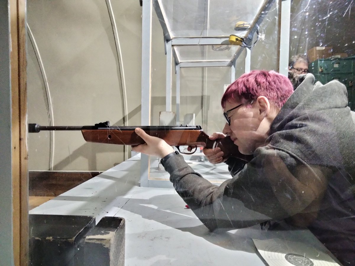 genesis_esu's tweet photo. Tonight we tried out air rifle shooting with Graham and Joe https://t.co/QaoTxxlyac