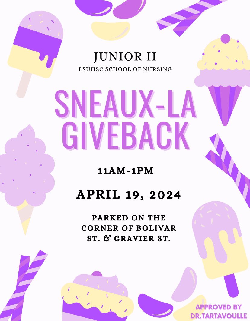 LSU Health New Orleans School of Allied Health (@lsuhealth_sahp) on Twitter photo 🚨 Our amazing colleagues in healthcare @lsuhno.son  have invited SAHP to cool off Nawlins style! 👏 We could not ❤️ our sibling School more. 💯 See ya there TOMORROW, Friday April 19th!! #LSU #LSUHealth #AlliedHealth #HealthProfessions #Nursing #Snowballs #TheFutureOfHealthCare 🚨 Our amazing colleagues in healthcare @lsuhno.son  have invited SAHP to cool off Nawlins style! 👏 We could not ❤️ our sibling School more. 💯 See ya there TOMORROW, Friday April 19th!! #LSU #LSUHealth #AlliedHealth #HealthProfessions #Nursing #Snowballs #TheFutureOfHealthCare