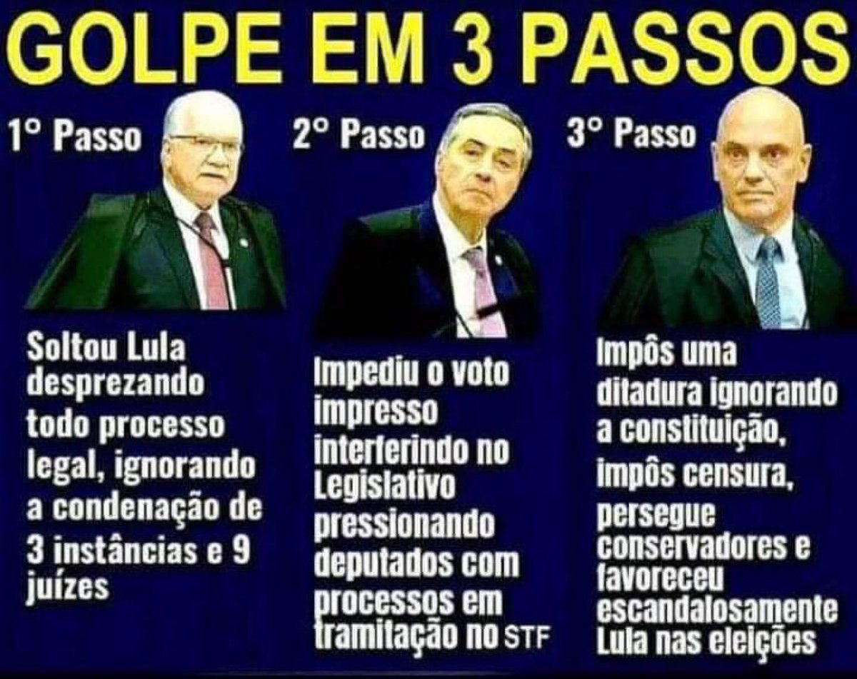 @Pavinatto @jairbolsonaro @alexandre O golpe em 3 passos to be continued