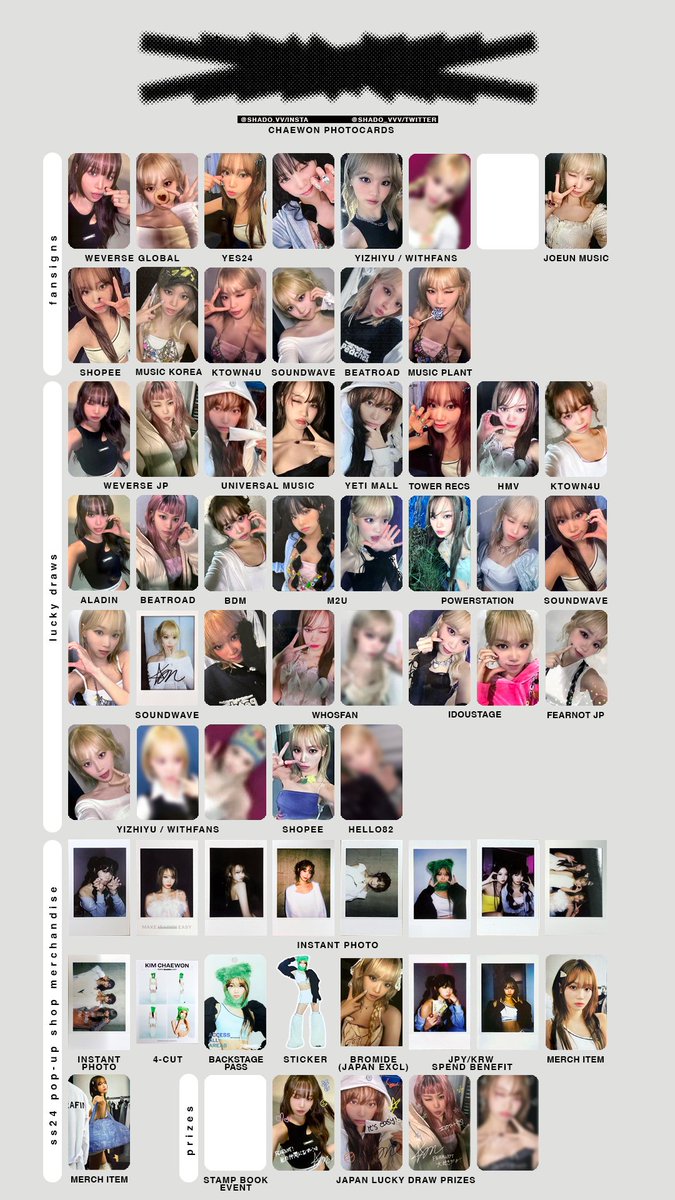 180424 - LE SSERAFIM EASY PHOTOCARD TEMPLATE - Chaewon and Sakura