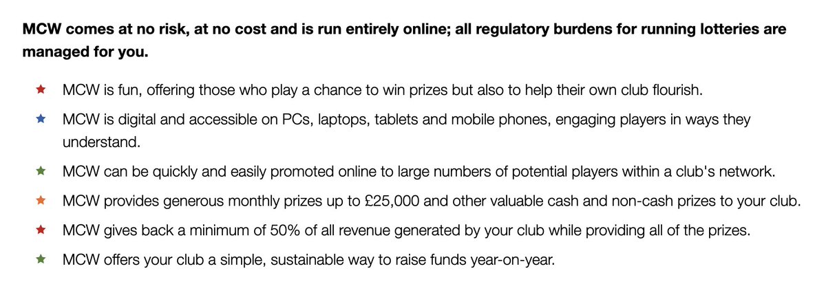 Why should your club join the @My_Club_Wins Lottery? Here are just a few reasons...