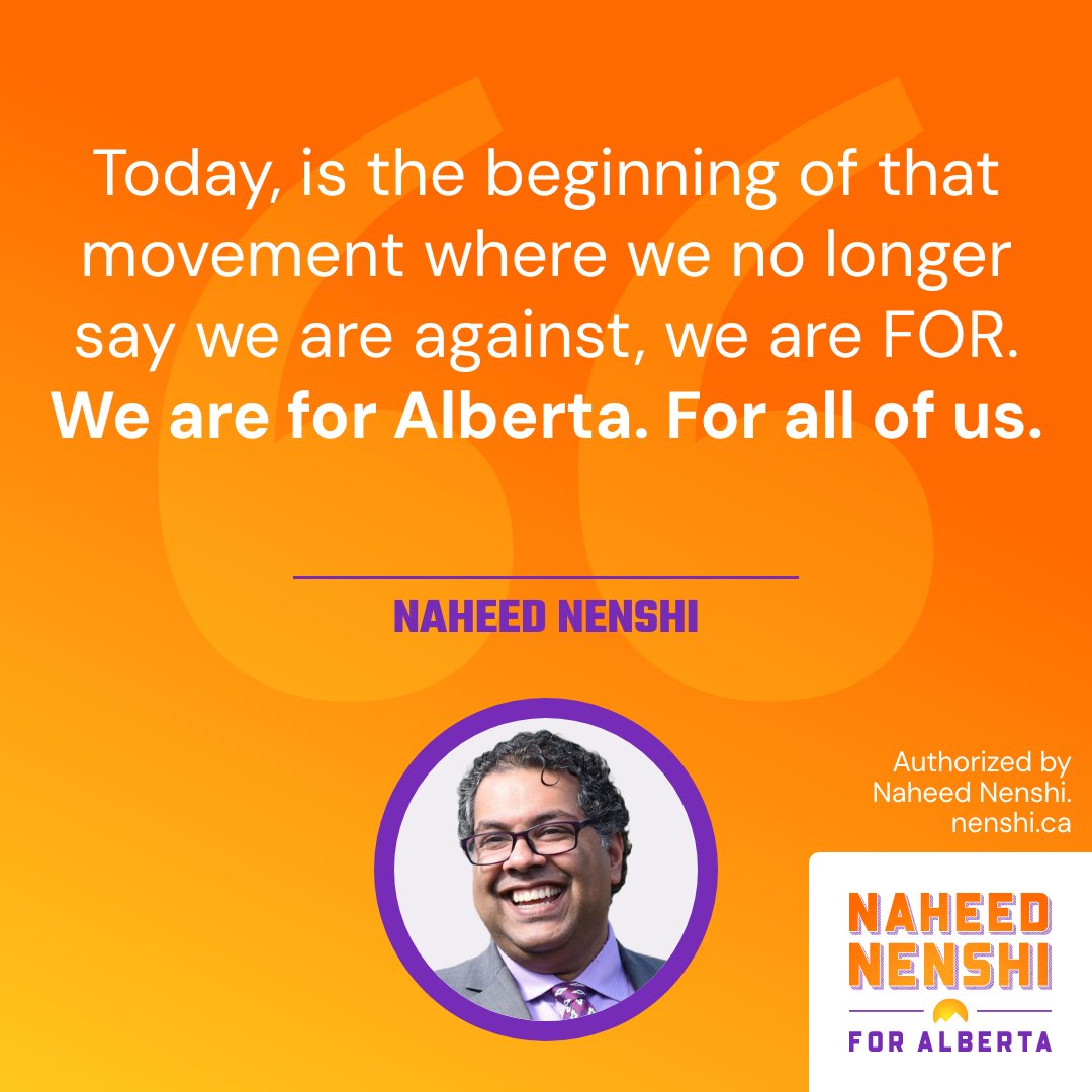 We live in one of the most amazing places on Earth. It’s time we start talking about what we stand FOR, not what we’re against. For Alberta. For all of us. Join the movement today and purchase your membership at nenshi.ca.