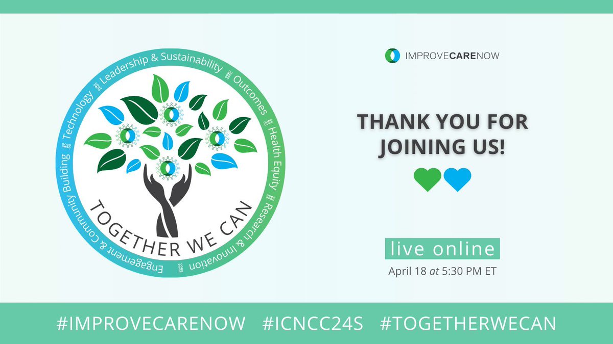 Thank you for being part of #ICNCC24S 💚 💙 #TogetherWeCan #ImproveCareNow