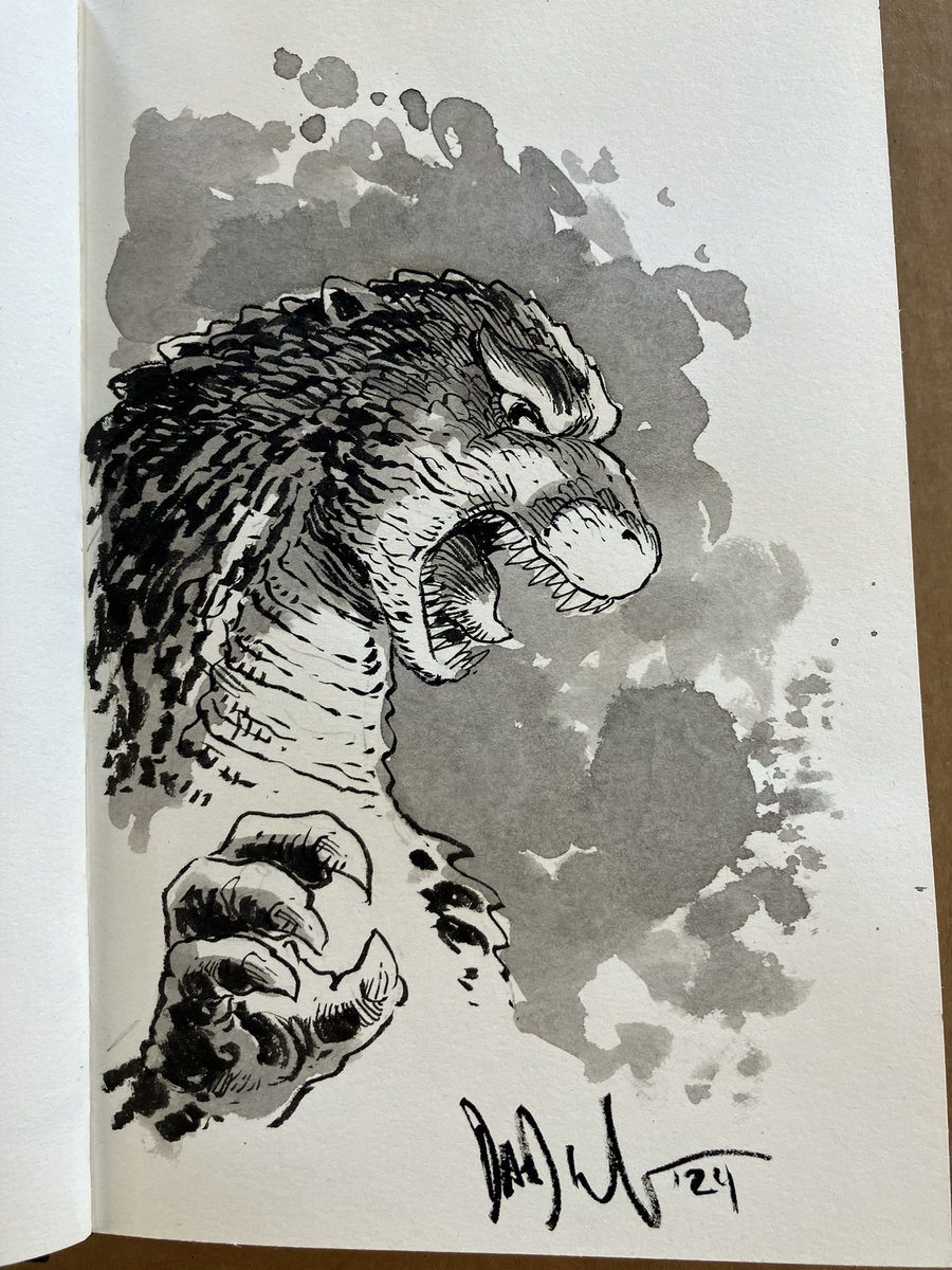 Godzilla by @DaveWachter in the Official Four Color Fantasies Sketchbook.