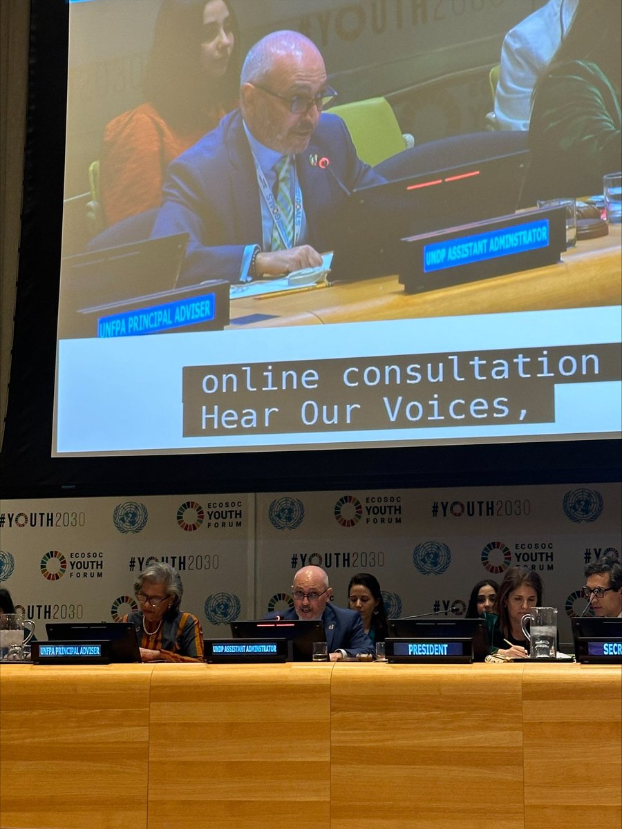 Honoured to address the @UNECOSOC Youth Forum today. Young people are the torchbearers of our collective future. @UNDP is committed to offer & enable safe spaces for young people’s meaningful participation and engagement #Youth2030 My statement: tinyurl.com/4v87bkrt