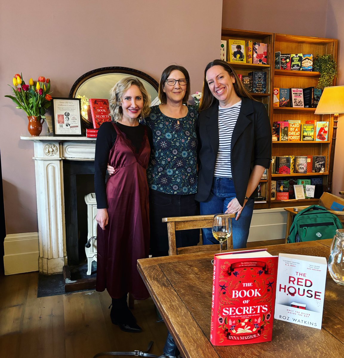 Update: it was a really lovely event with @RozWatkins and @JoJakemanWrites at @falmouthbooks and all of our audience were adorable.