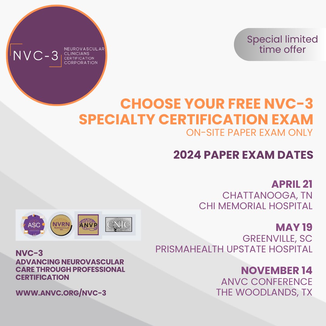 Neurovascular Clinicians Certification Corporation tweet media