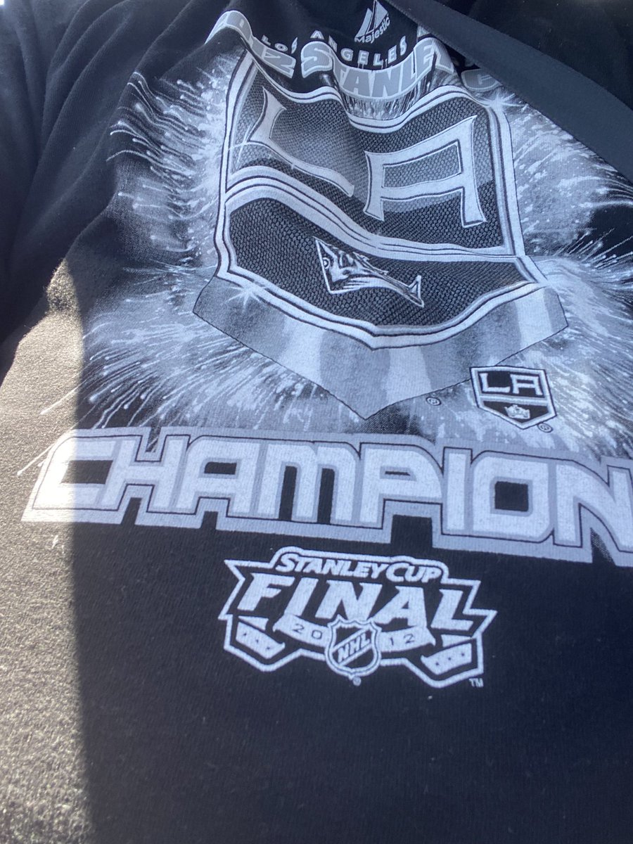 It’s been a while since I was at an @LAKings game…. Last regular season game of 2023-2024 against the @NHLBlackhawks tonight and rocking my 2012 Championship T-shirt. 

🤞🏽for a win and I would guess it’s #FanAppreciation night

#GoKingsGo