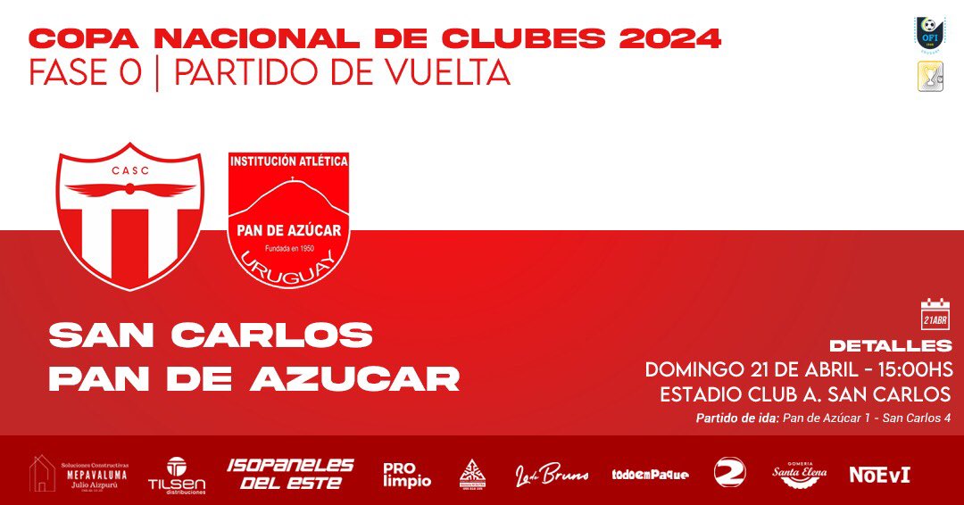 clubsancarlos's tweet photo. LA VUELTA ES EN CASA!!!🔴⚪️👊🏼 https://t.co/G9dYnPw9rz