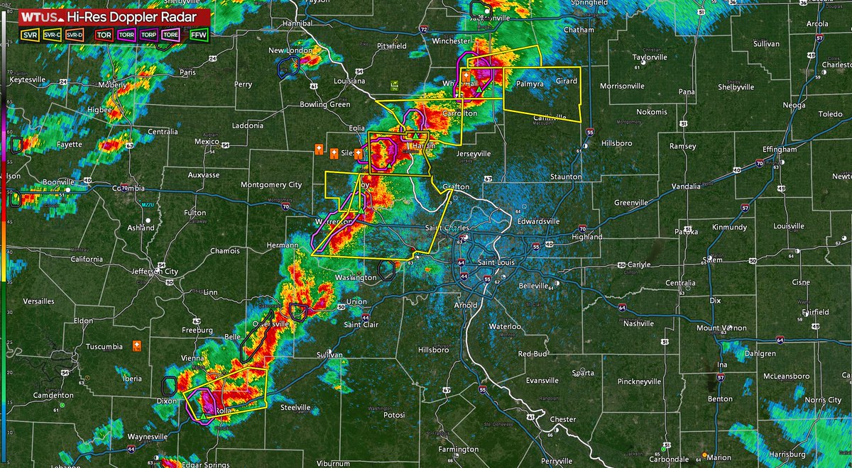 Severe wind/hail threat continues in Eastern MO & Western IL this afternoon.

#mowx #ilwx