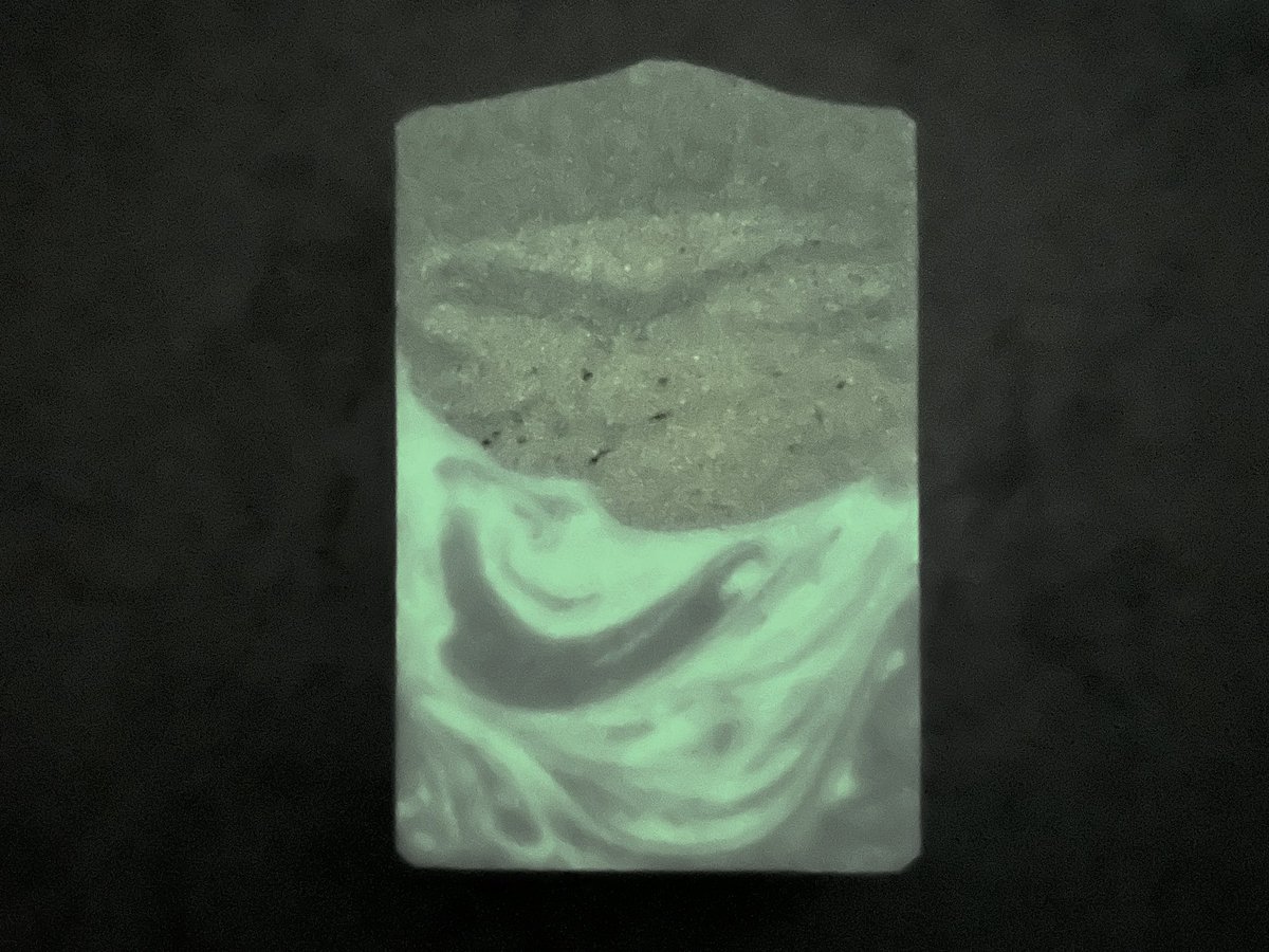 Did you know that our Murf soap glows in the dark? It’s true! To keep his powers in top-notch shape, we make sure Murf gets regular recharge sessions in natural light. #StarTrekProdigy #Soapmaking #Murf