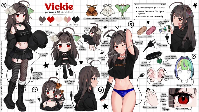 new reference sheet 🔌 #vickillust 