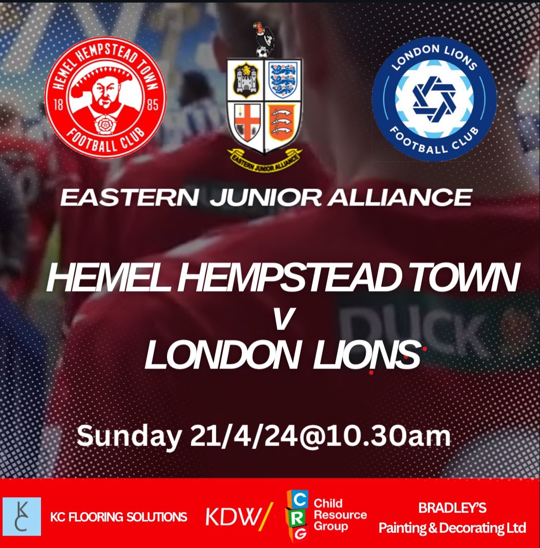 This Sunday morning the @hemelfc U18 squad are back at the FOCUS. One more win & we have a play off to be @EJALeague Champions 🏆 #TheseBoysAreTheFuture
