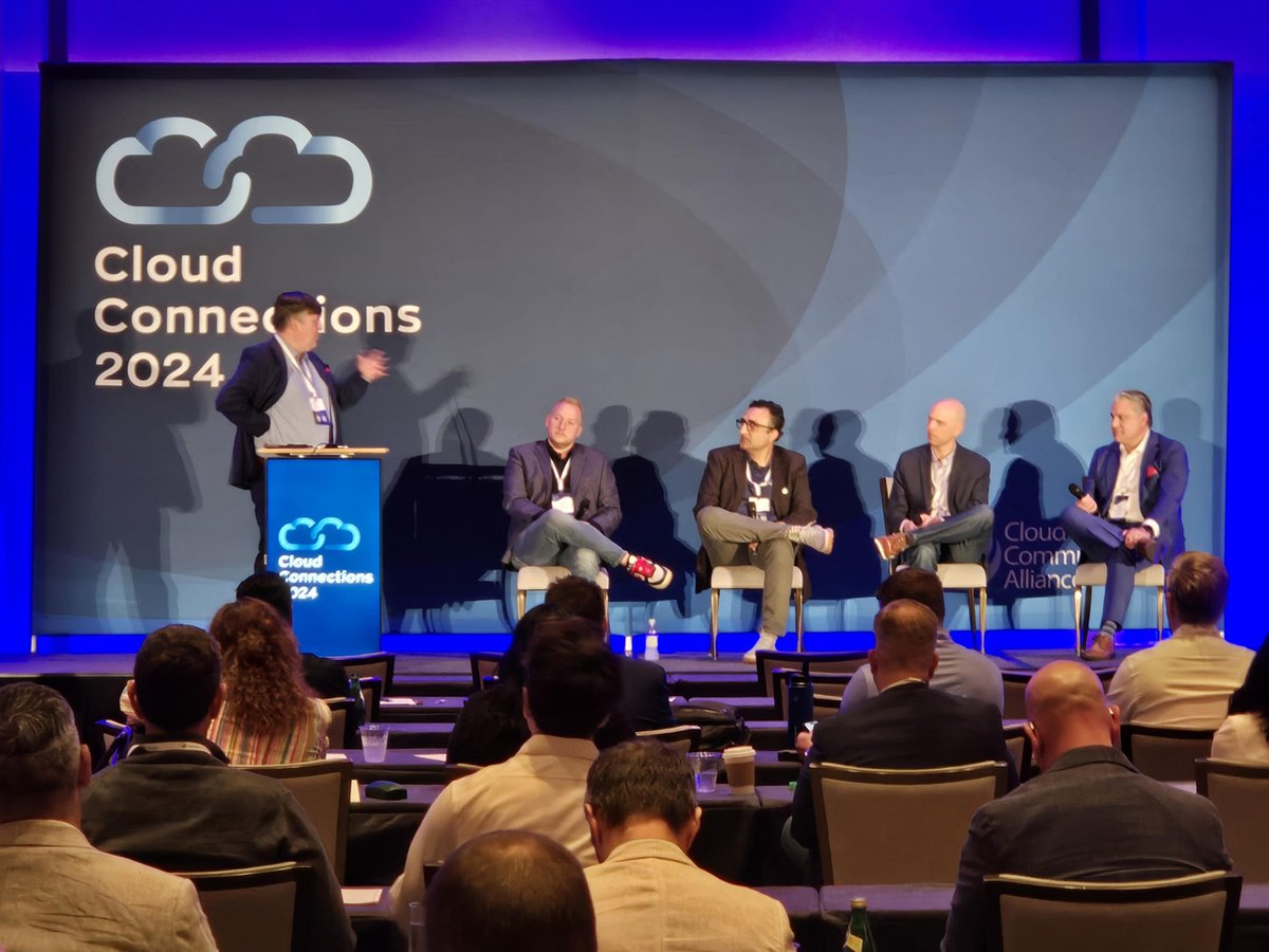 netsapiens's tweet photo. @_abuch_ shared the stage with other industry experts today at #CloudConnections for a great discussion about innovations driving cloud adoption. 

#CC24 #PoweredByNetSapiens @CloudCommsAll https://t.co/QGpWbrUdag