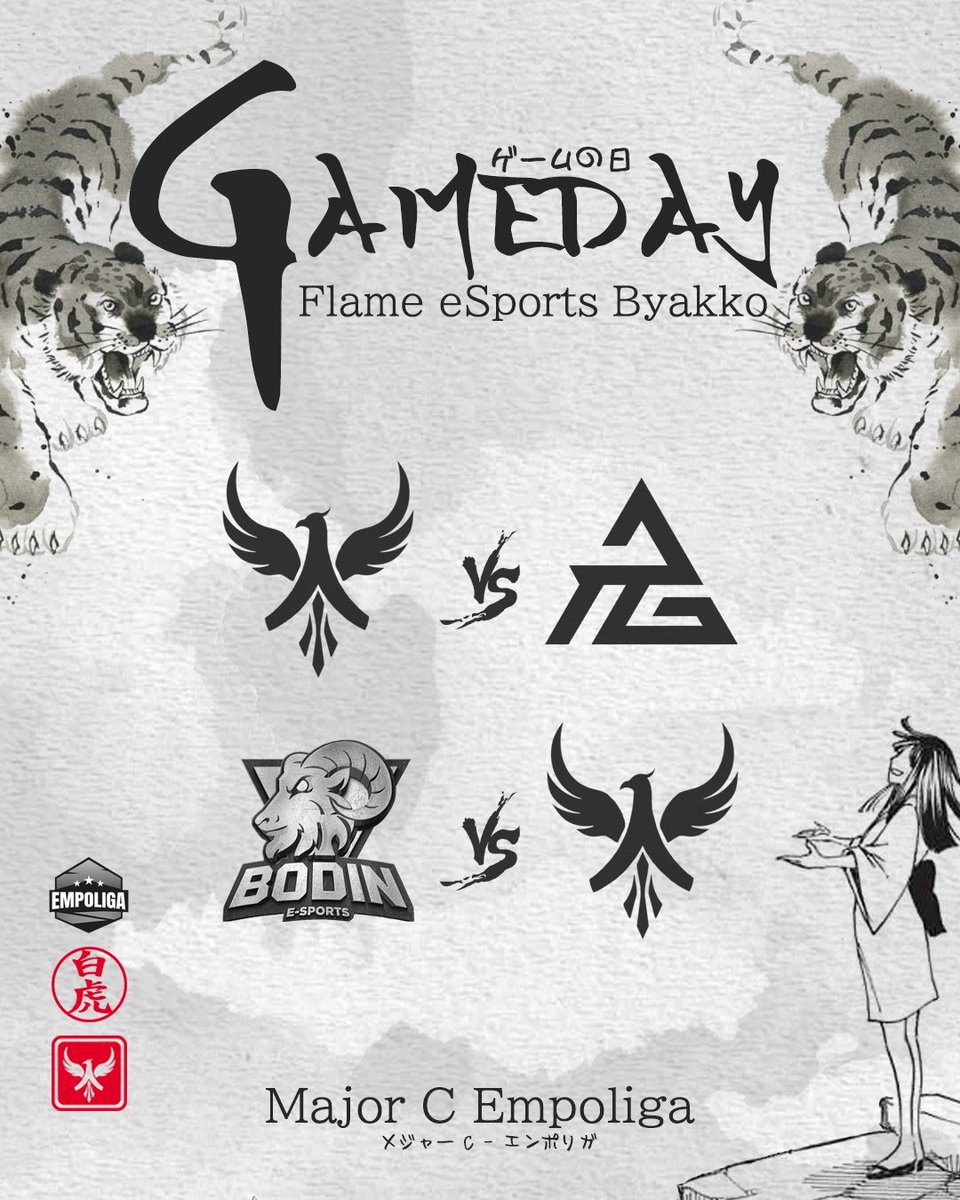 GAMEDAY! 🔥

Nossa line Byakko estreará hoje na <a href="/EmpoligaVP/">Empoliga VP</a> Major C! Bora torcer para nossos craques. 💪

⚔ <a href="/New_APG/">Do Luxo ao Legends</a> / @bodinesports Orange
🕗 20:00 / 21:30
📺 twitch.tv/upgamerrr?sr=a