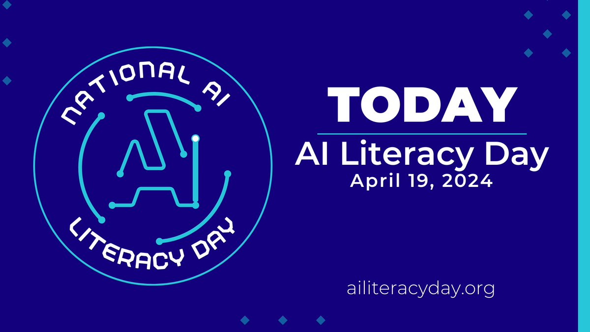 Happy #AILiteracyDay! We are excited to join @EDSAFEAI, @TheTechInteract, @CommonSense, AI for Education, @aiedu_org for nationwide day of action, inviting students, parents, educators, & community members to explore the fundamental question, 'What is AI?' ailiteracyday.org