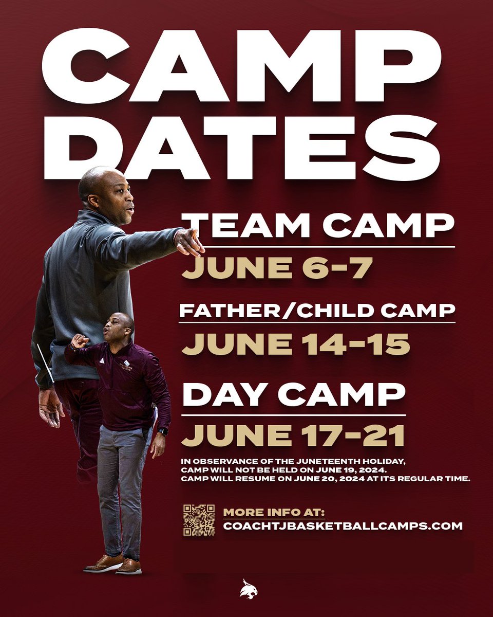 Camp Season Has Returned!!! 🐾🐾🐾 Go to coachtjbasketballcamps.com to sign up! #EatEmUp