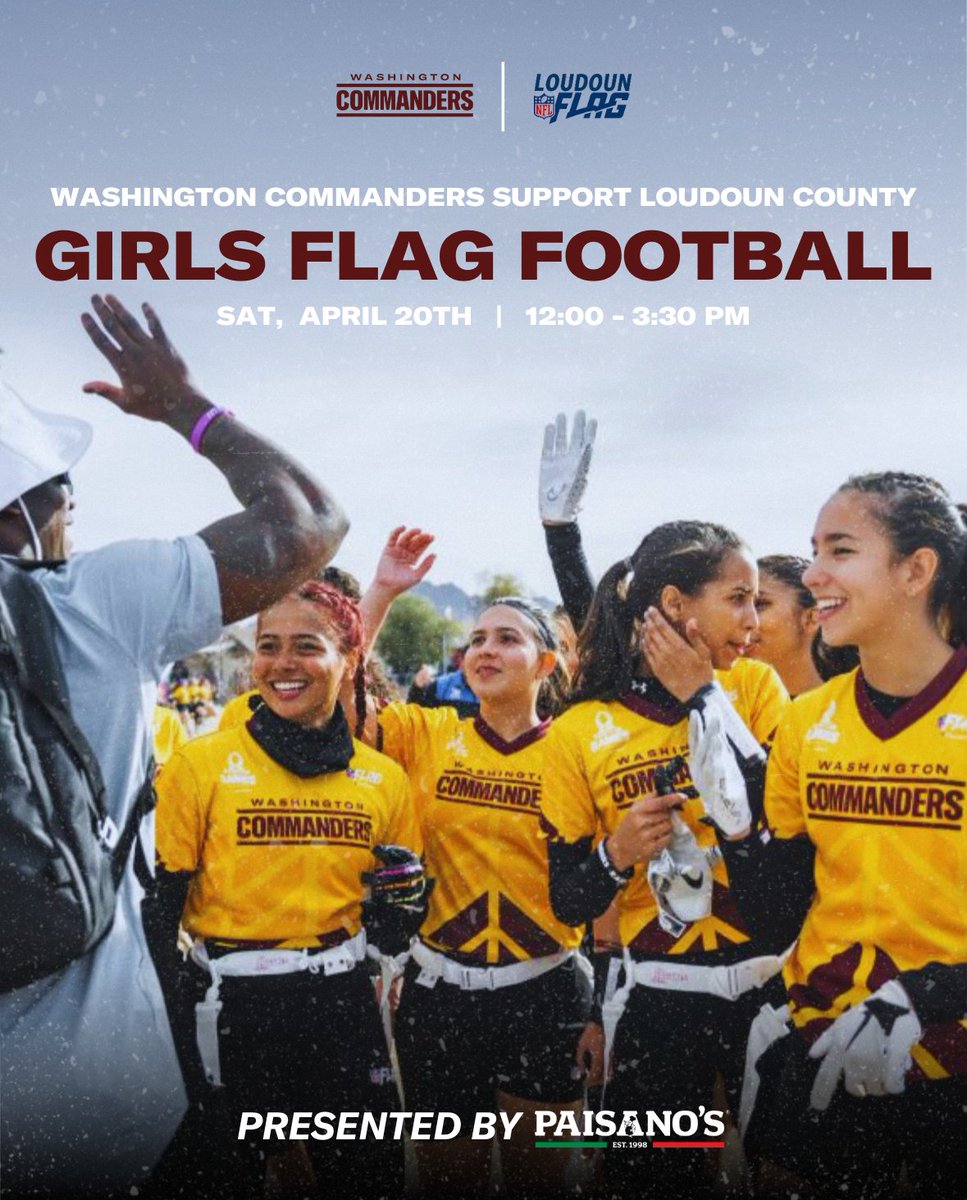 Excited to support girls flag this weekend with our friends at @pizzapaisanos! 🏈🙌