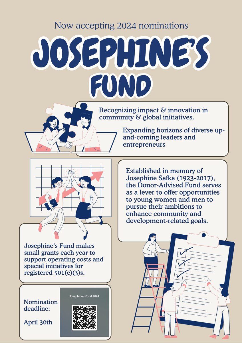 gbardall's tweet photo. Please nominate your favorite registered charity or non-profit for Josephine's Fund 2024 annual charity contributions.

All registered 501(c)(3)s are eligible -- big &amp; small, local or global-focused. 

Nominate as many as you like by April 30: @https://lnkd.in/ebC8uNSz or tag https://t.co/6uxOpIFjY1