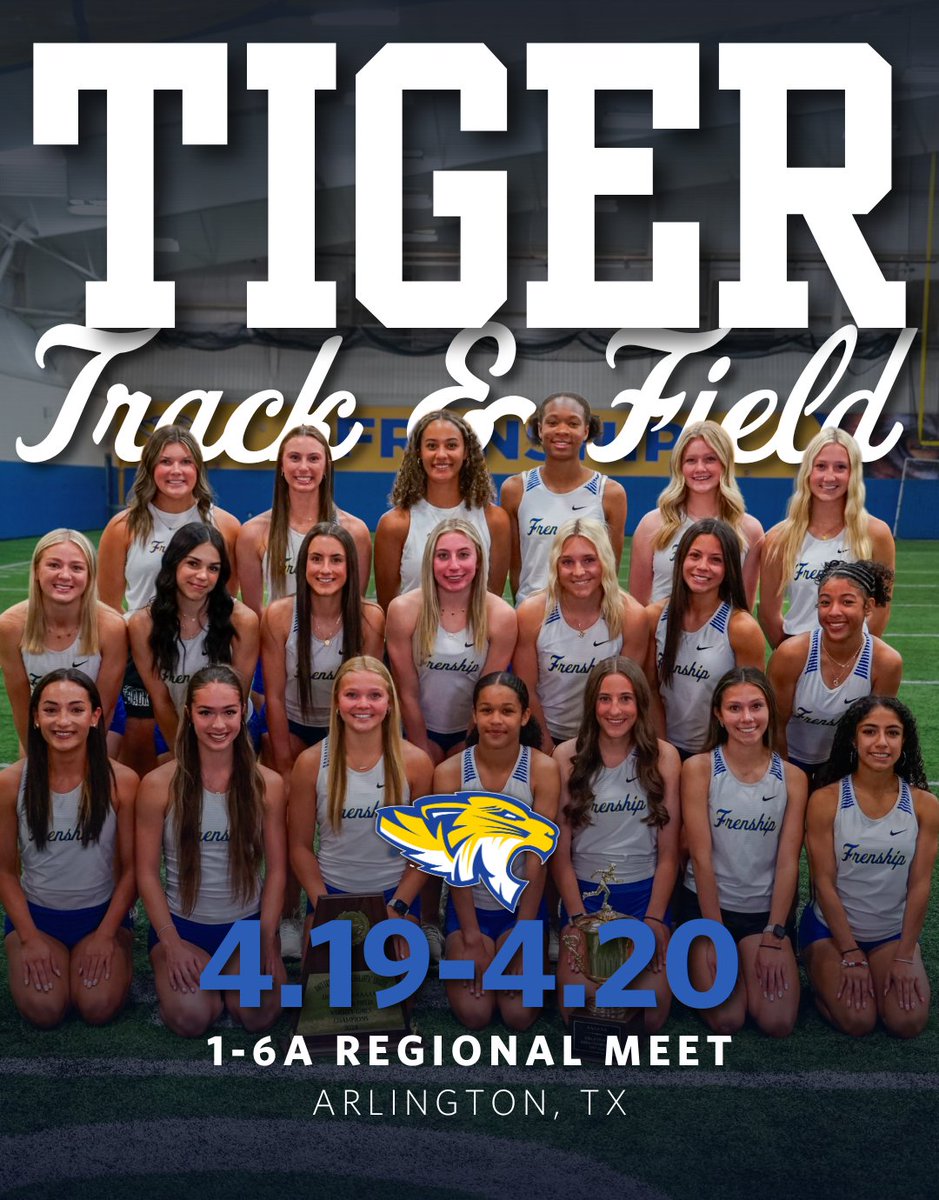 Today, several members of the Frenship Tiger Track Team are competing in the Regional Meet!🏆🏃‍♂️ These athletes have been training all year to showcase their skills. Events will start today and wrap up tomorrow, in Arlington. Good luck Frenship Track! 👏