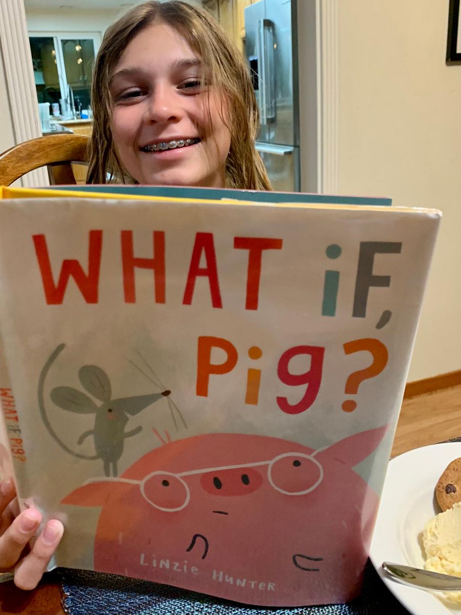 🐷This fun #picturebook is so relatable! (I'm Pig 🥸)
Plus, this #kidlit has empathy and friendship💗🐭🎉
What If, Pig? by Linzie Hunter 📚 @linziehunter @HarperCollins
Illustrations are bright, thoughtful, and hilarious!
#library #BooksWorthReading #classroomBookaDay