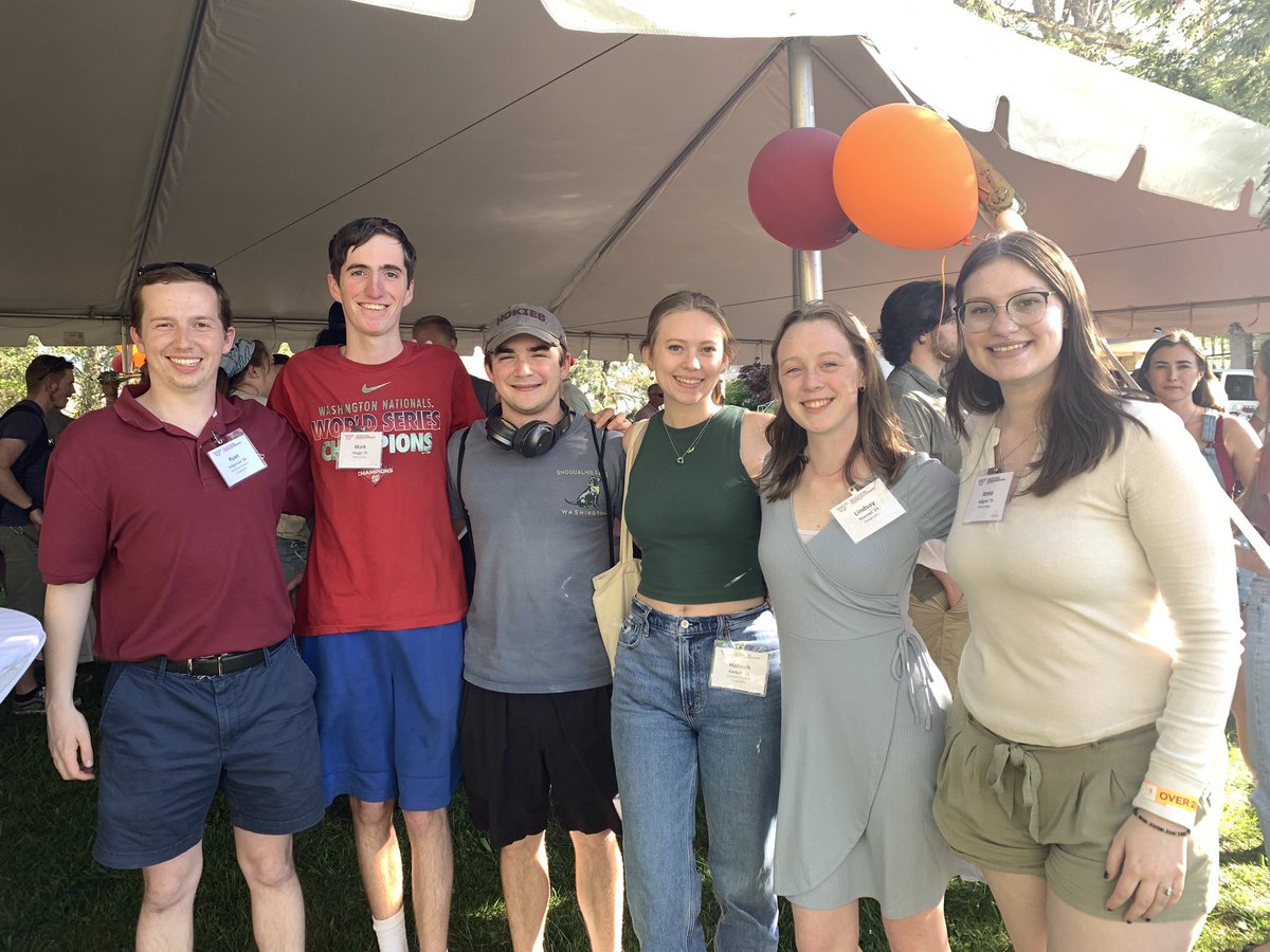 Tonight, we are celebrating all our CNRE grads with food, fun, music, and the planting of the senior class tree. So proud of every #vt24 #hokiegrad who will be crossing the stage this May! ❤️👏❤️