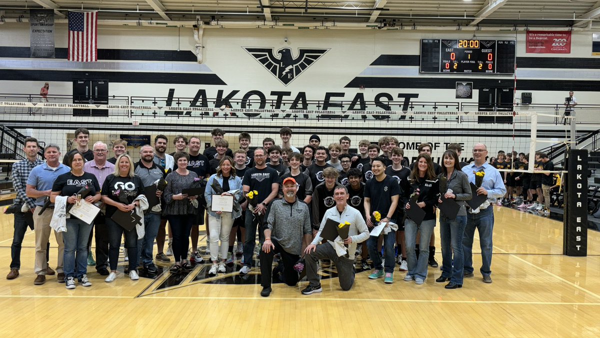 Well done by <a href="/EAST_HAWKS/">Lakota East High</a> <a href="/lehsmenvball/">Thunderhawk Vball</a> who hosted Teacher Appreciation Night before their contest vs. Taylor.