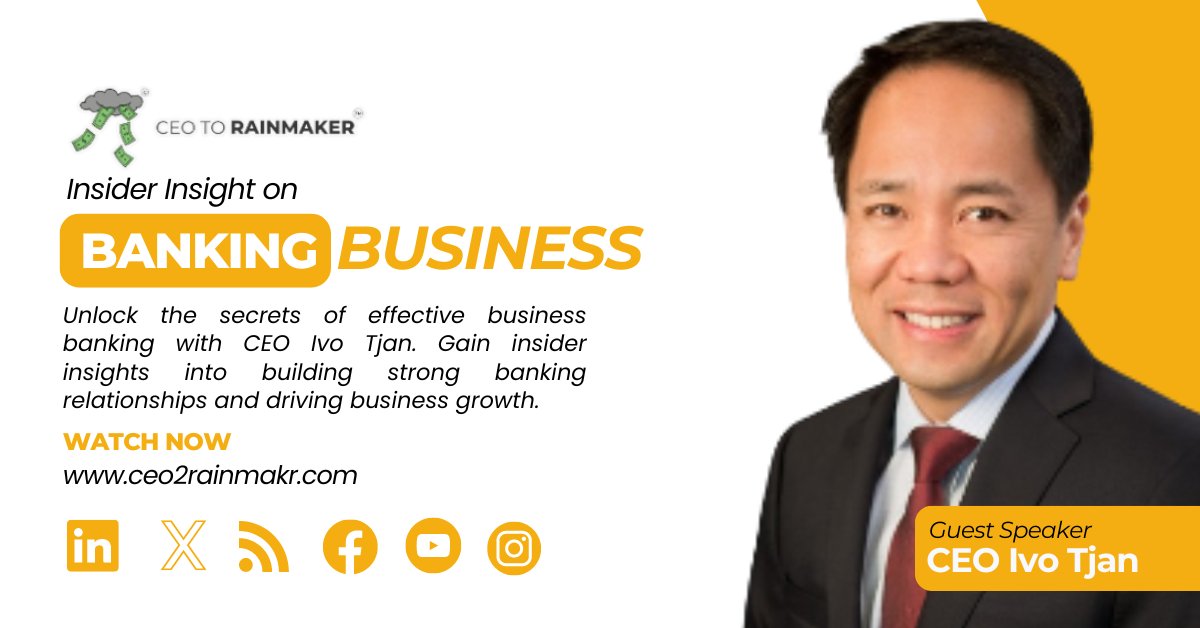 Unlock the secrets of effective business banking with CEO Ivo Tjan. Gain insider insights into building strong banking relationships and driving business growth. #BusinessBanking #InsiderInsights #GrowthStrategies
