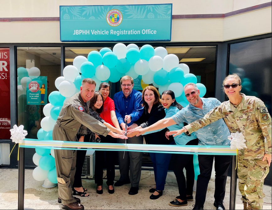 After a soft launch in early March, the new vehicle registration office has officially opened on JBPHH located at the AAFES Main Exchange Complex, 1239 Vickers Ave., Bldg. 1249, 16 April. 🚗📷 Mon-Fri 8:15 am to 4 pm. By appointment only 808-768-4063. ➡️