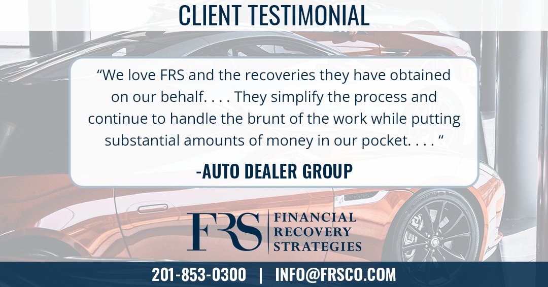 Financial Recovery Strategies | RECOVER YOUR ASSETS
Visit FRSCO.com for more information.

#classactions #industryleader #merchantservices #partnerships #clientfocused #clienttestimonial