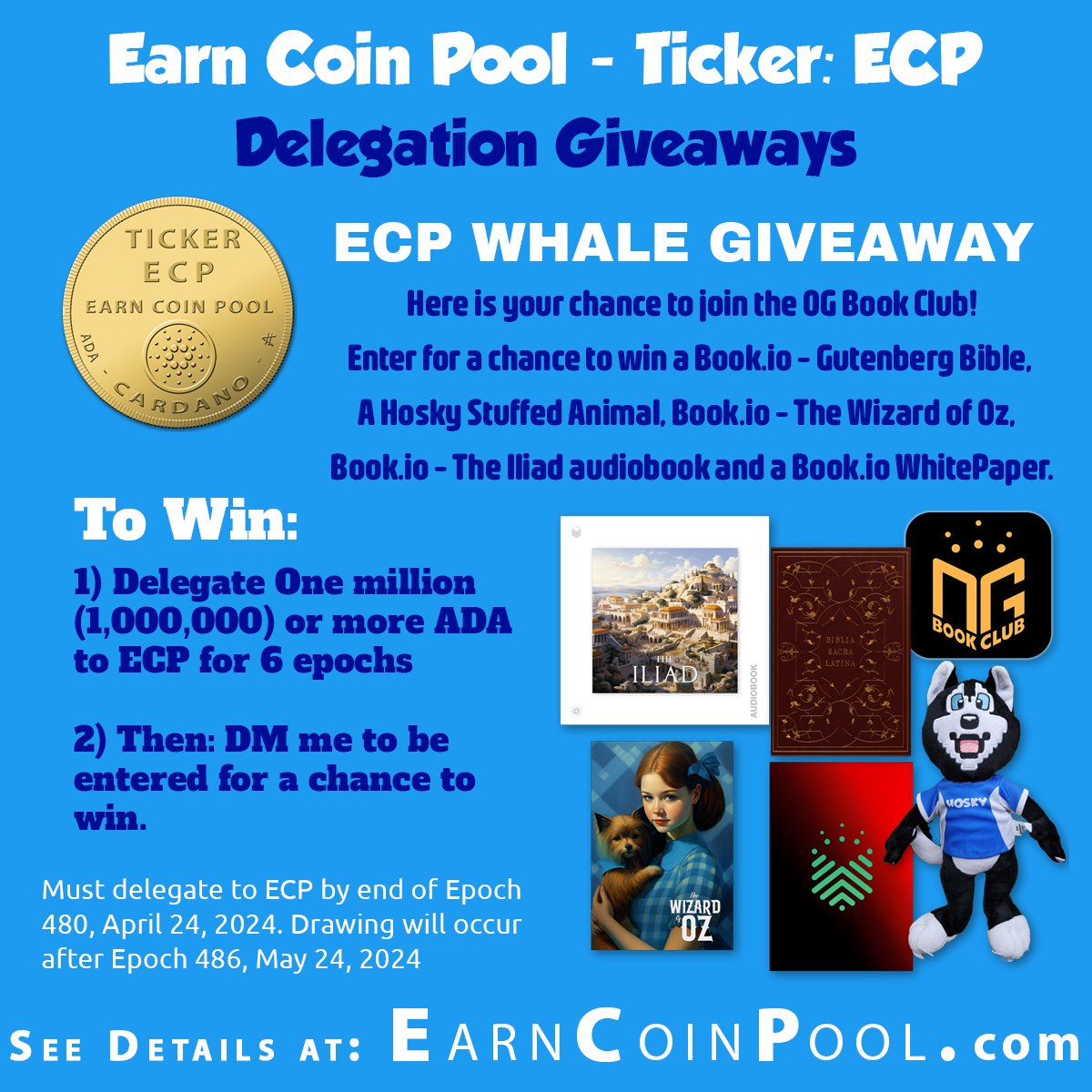 earncoinpool's tweet photo. 🍀One lucky @Cardano Whale 🐋 is not only going to win a #Gute but also this Iliad audio book from @book_io just for delegating to ECP🔥
#Delegate to ECP and enter to win a prize pack👇
#SPO #StakingADA #Staking #Gute https://t.co/w8GGT4zync