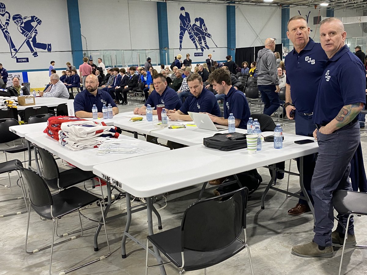 Are you ready for the 2024 CCHL Draft? Our war room is looking great and are ready to go! #Draftday #CCHL #Nodaysoff #JrA