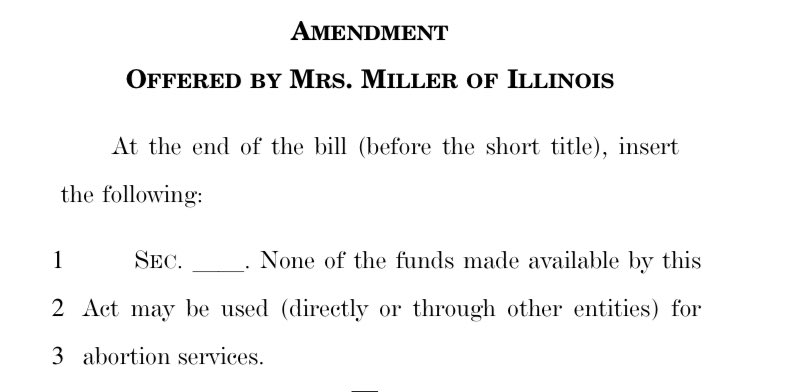 @RonFilipkowski She’s copying Rep. Miller who already put in amendments against abortion funds in Ukraine, Taiwan, and Israel. At least be original. 🙄🙄🙄