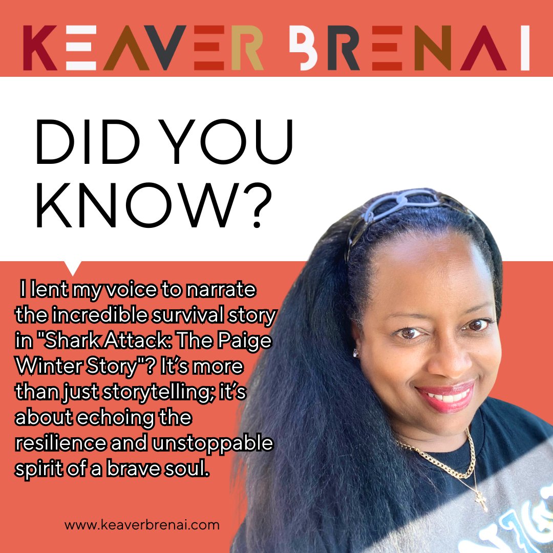 Voicing Resilience: The Paige Winter Story 

Have you ever heard a powerful story that resonates deep within your soul? I was honored to narrate the incredible survival saga of 'Shark Attack: 

 #TellingTalesOfTriumph #InspirationalStories #KeaverBrenai #DocumentaryVoice