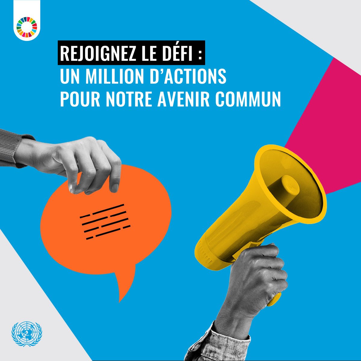 Chaque action est porteuse de pouvoir, surtout lorsque nous #agissons ensemble. À l'approche du Sommet de l'avenir en septembre, participez au défi « 1 million d'actions pour notre avenir commun » & suivez votre impact ici : actnow.aworld.org #OurCommonFuture