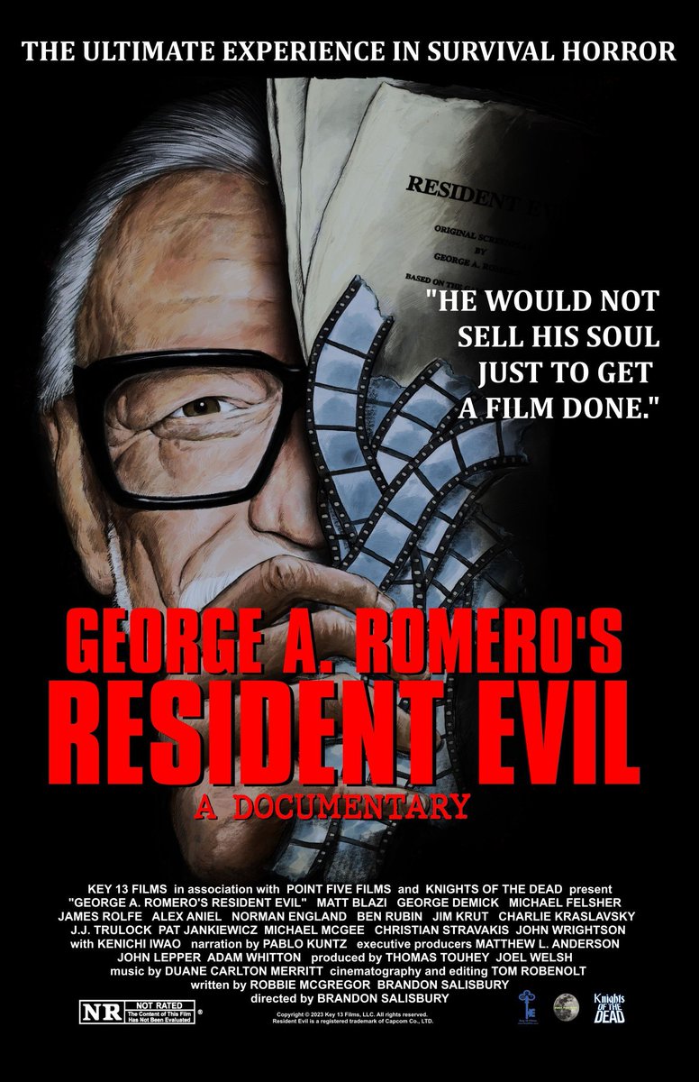 Check out the new poster for the upcoming documentary, 'George A. Romero's RESIDENT EVIL' 🧟‍♂️