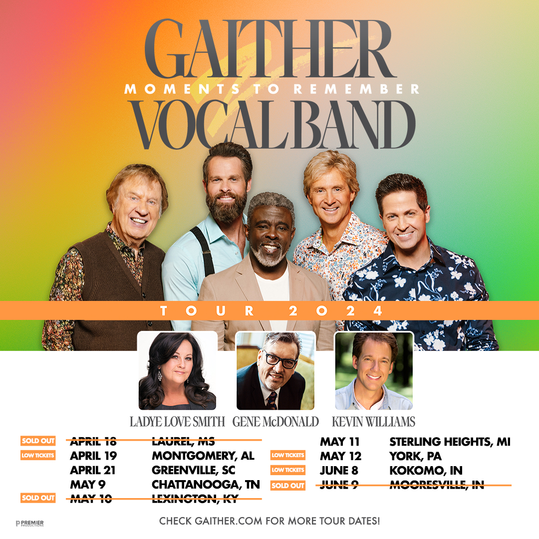 Attention, Gaither Vocal Band fans! 🚨 The Moments to Remember tour is selling out fast! Get your tickets before they're gone here: gaither.com/tour_dates/