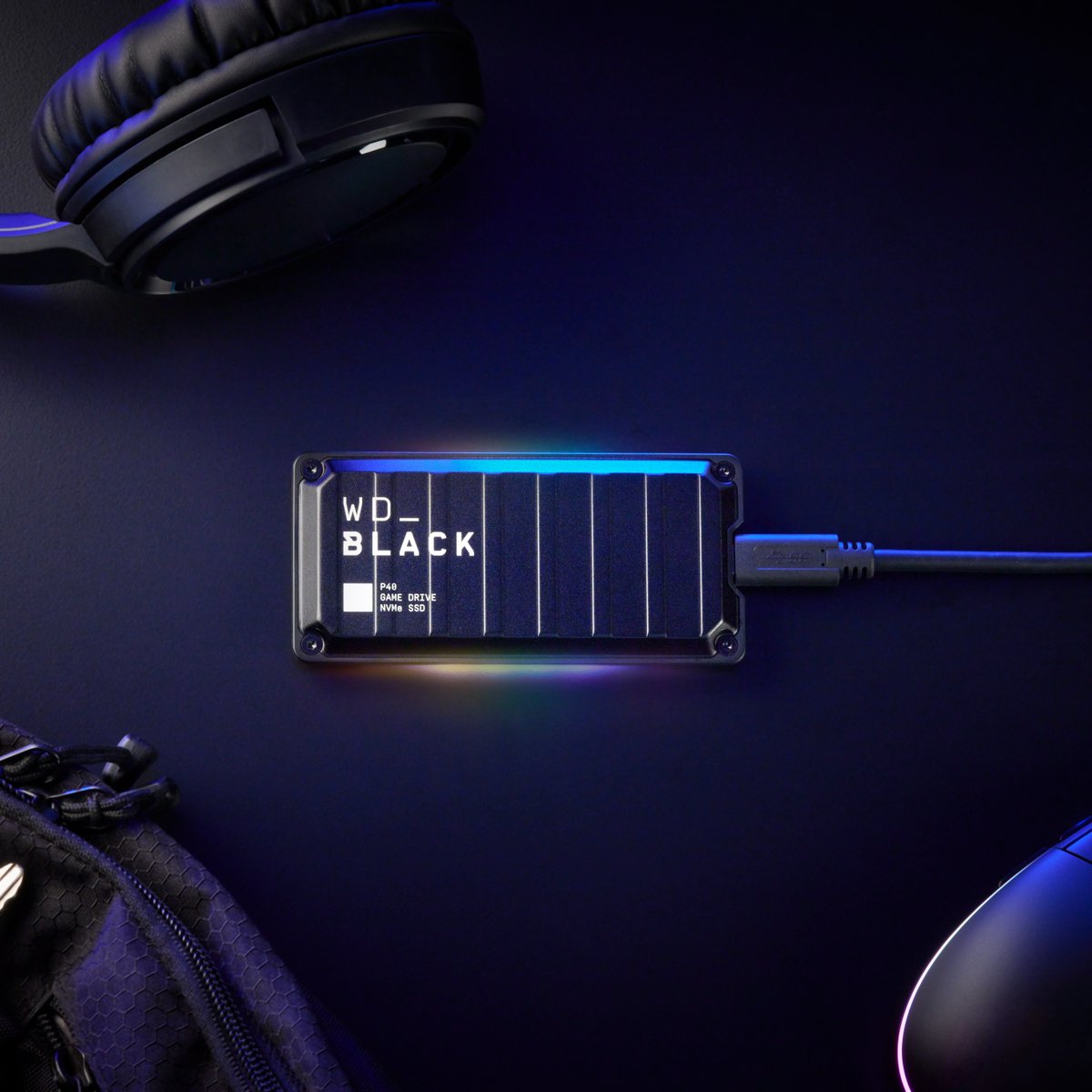 Portable and stylish, the WD_BLACK P40 is the perfect external SSD for your expanding game catalog 🎮✨