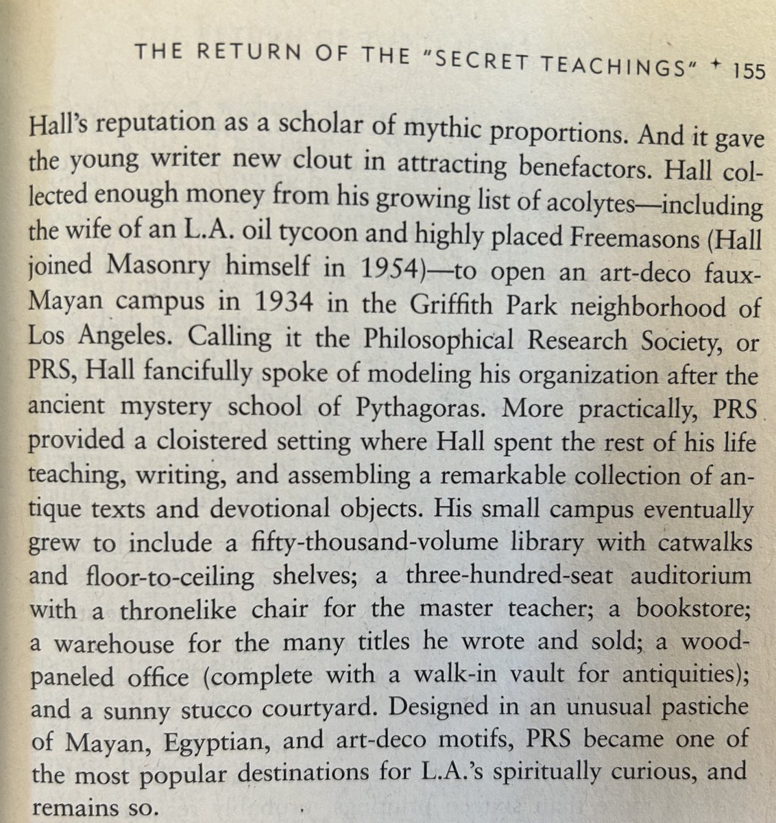 A little bit about @prs_org, where @okkervilriver & I will be doing a little secret teaching of our own this Saturday, 4/20. (text from @MitchHorowitz's 'Occult America'). Tix: eventbrite.com/e/aquarium-dru…