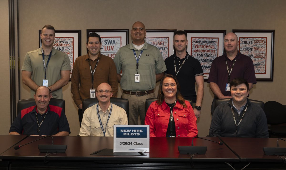 Last night, we welcomed members of the March 26 new hire class of SWAPA Pilots! We look forward to representing each of you and your families as you soar to new heights at Southwest Airlines. #SWAPA #aviations #pilots