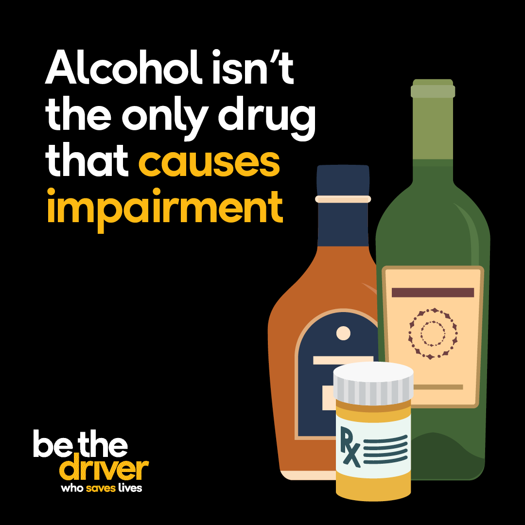 Take the sober road — never drive #UnderTheInfluence with cannabis, alcohol, or otherwise. #BeTheDriver #ImpairedDriving #BCoPD