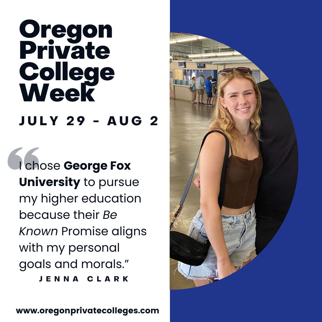 Did you know that 92% of @georgefox undergrads are employed, accepted to grad school, or doing volunteer assignments within 12 months of graduation? Visit GFU during Oregon Private College Week, Jul 29-Aug 2!

Learn more at oregonprivatecolleges.com. #OPCW2024