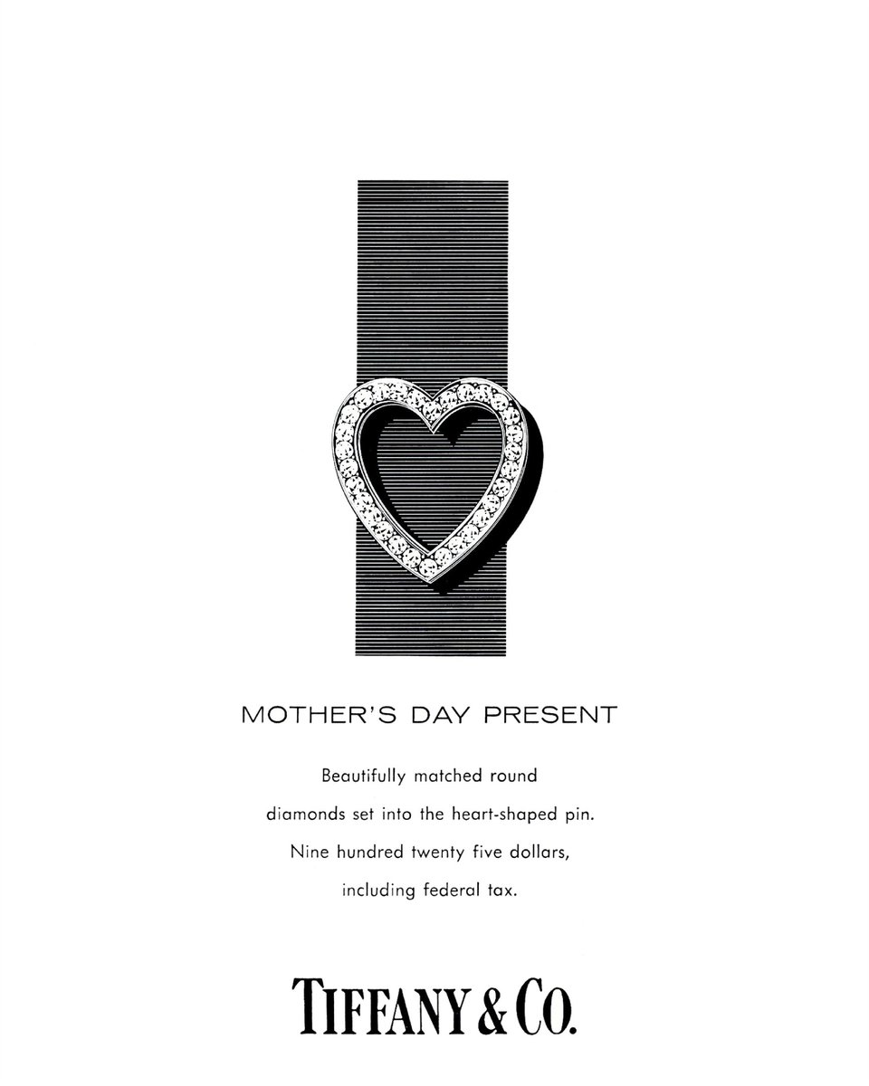 We’ve been celebrating mothers for nearly two centuries. Every Tiffany & Co. design becomes an heirloom, imbued with new meaning, as it evolves with each new chapter and generation. Discover more: tiffany.com/stories/guide/… #MothersDay #TiffanyAndCo Archival Ads, 1966 and 1956