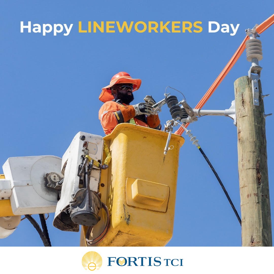 Forbesruth's tweet photo. Thank you, FortisTCI Lineworkers, for your dedication and commitment to keeping our community powered and connected! #LineworkerAppreciationDay #FortisTCI #CommunityHeroes https://t.co/9cytGErvZL