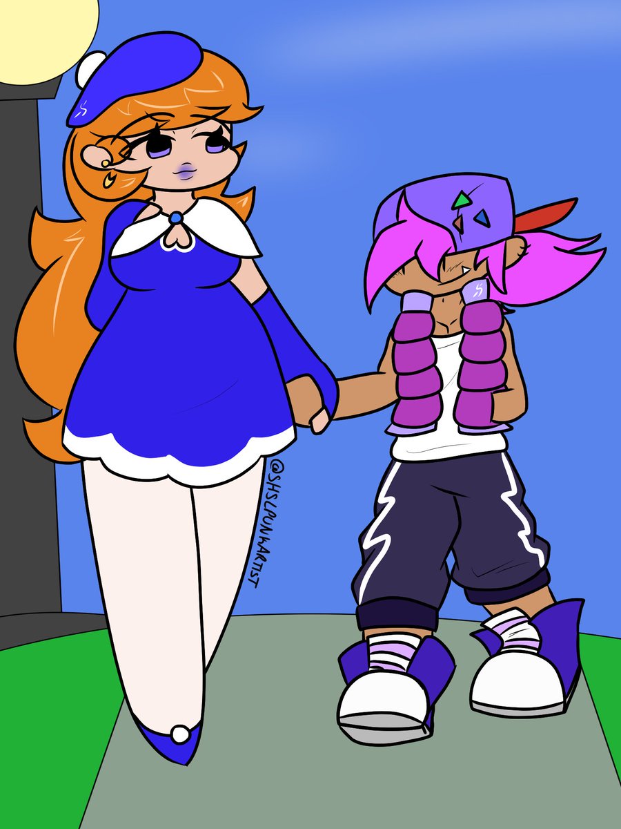 SHSLPUNKARTIST's tweet photo. @Studio_12_Twerp I can draw that exact pose again, but there's been a few changes I did. Here's some art I did (I really like drawing Bside GF, or how I name her Olivia. Bside BF is Barry!) https://t.co/QRgR4xGRKY