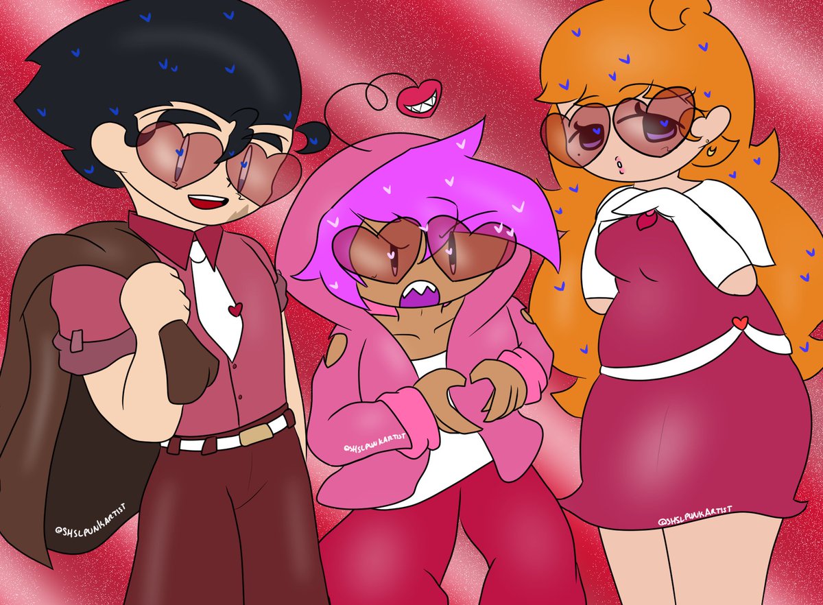 SHSLPUNKARTIST's tweet photo. @Studio_12_Twerp I can draw that exact pose again, but there's been a few changes I did. Here's some art I did (I really like drawing Bside GF, or how I name her Olivia. Bside BF is Barry!) https://t.co/QRgR4xGRKY